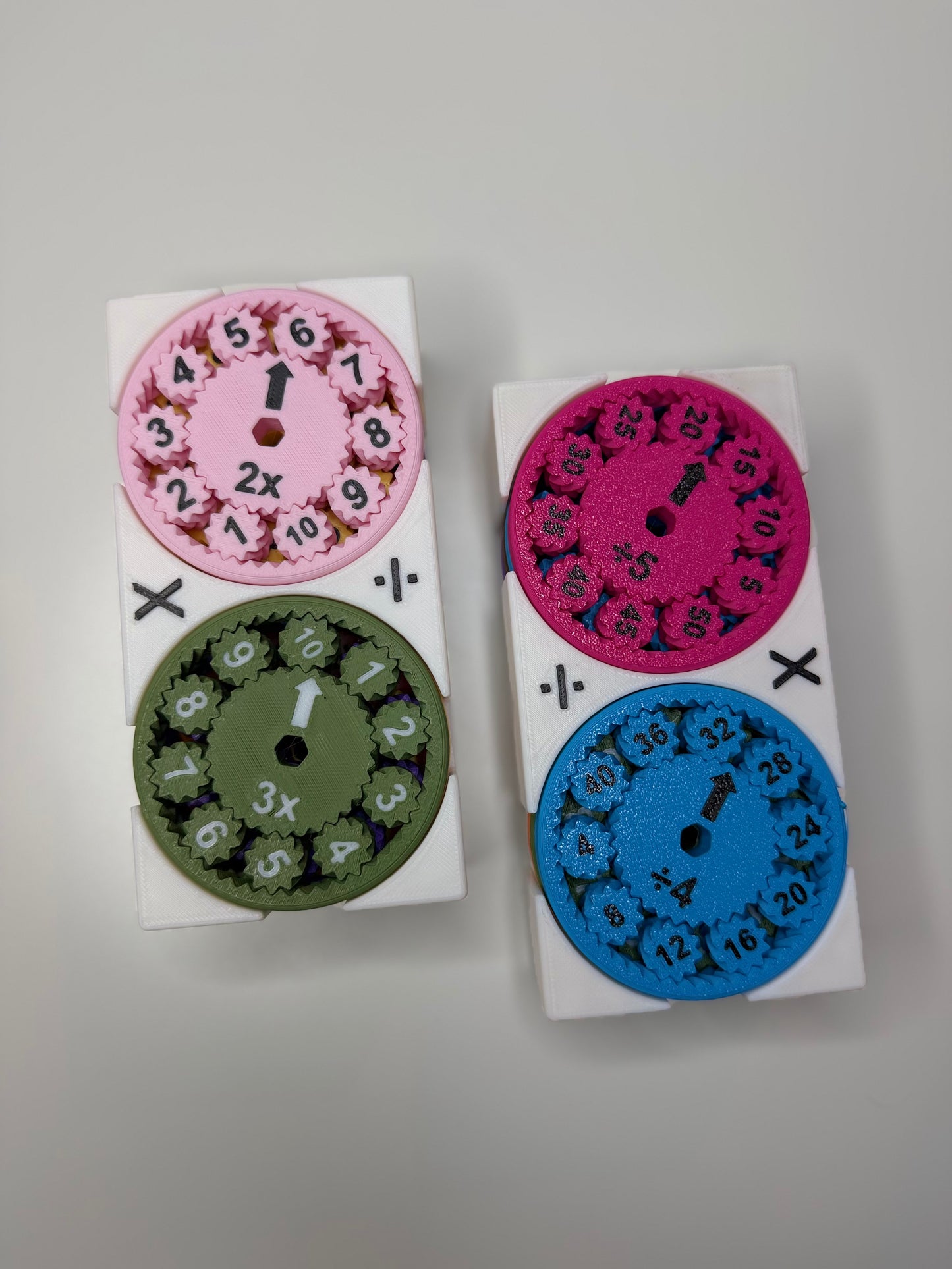 Math Spinner Set – Multiplication & Division (2–9)