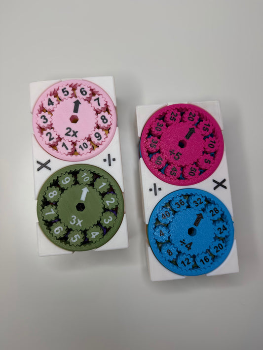 Math Spinner Set – Multiplication & Division (2–9)