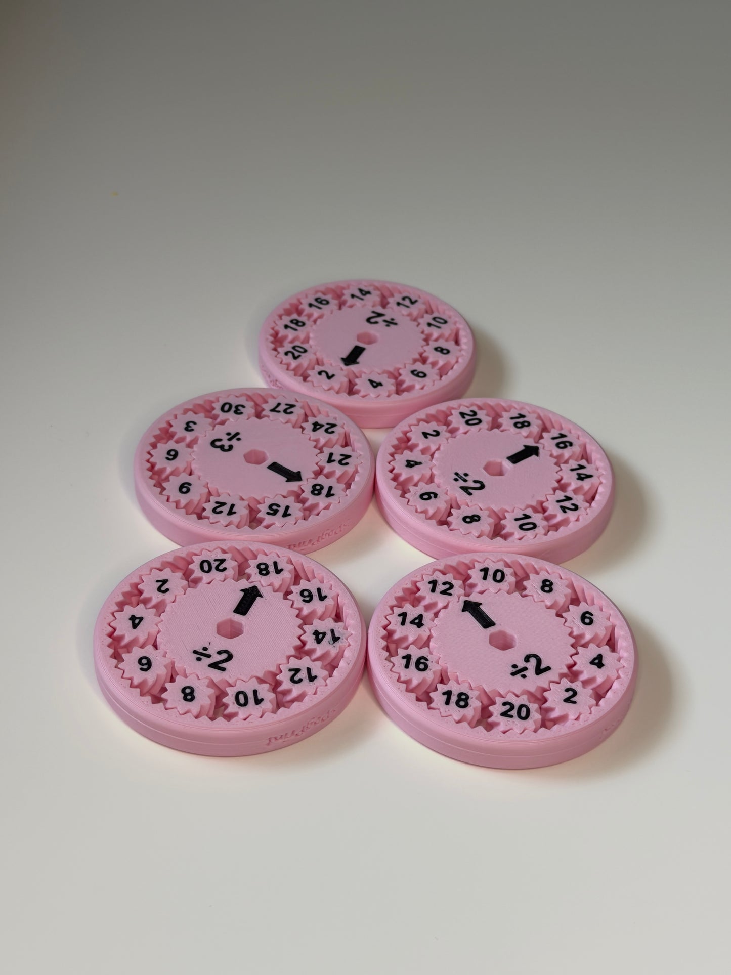 Math Spinner Set – Multiplication & Division (2–9)