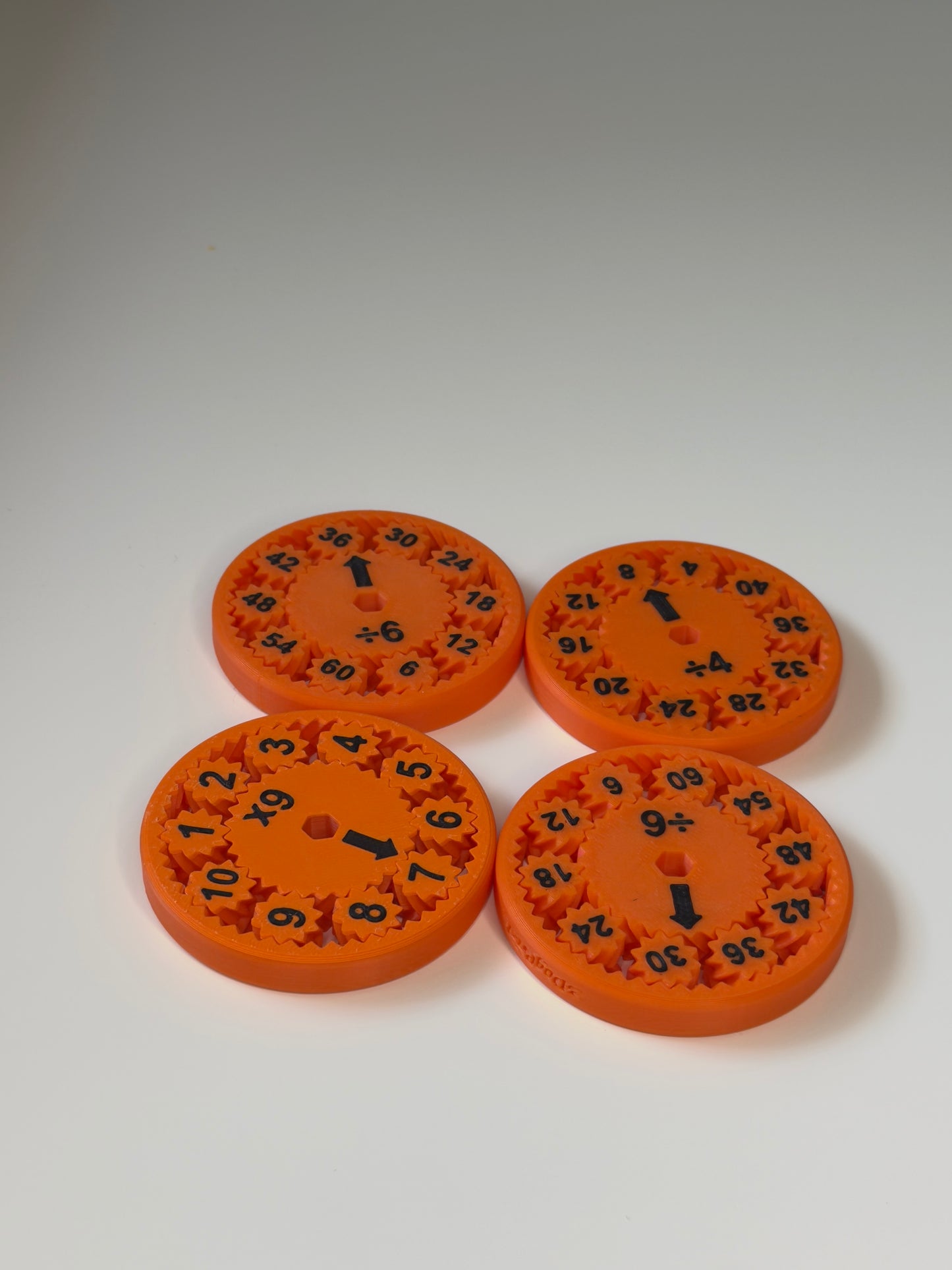 Math Spinner Set – Multiplication & Division (2–9)