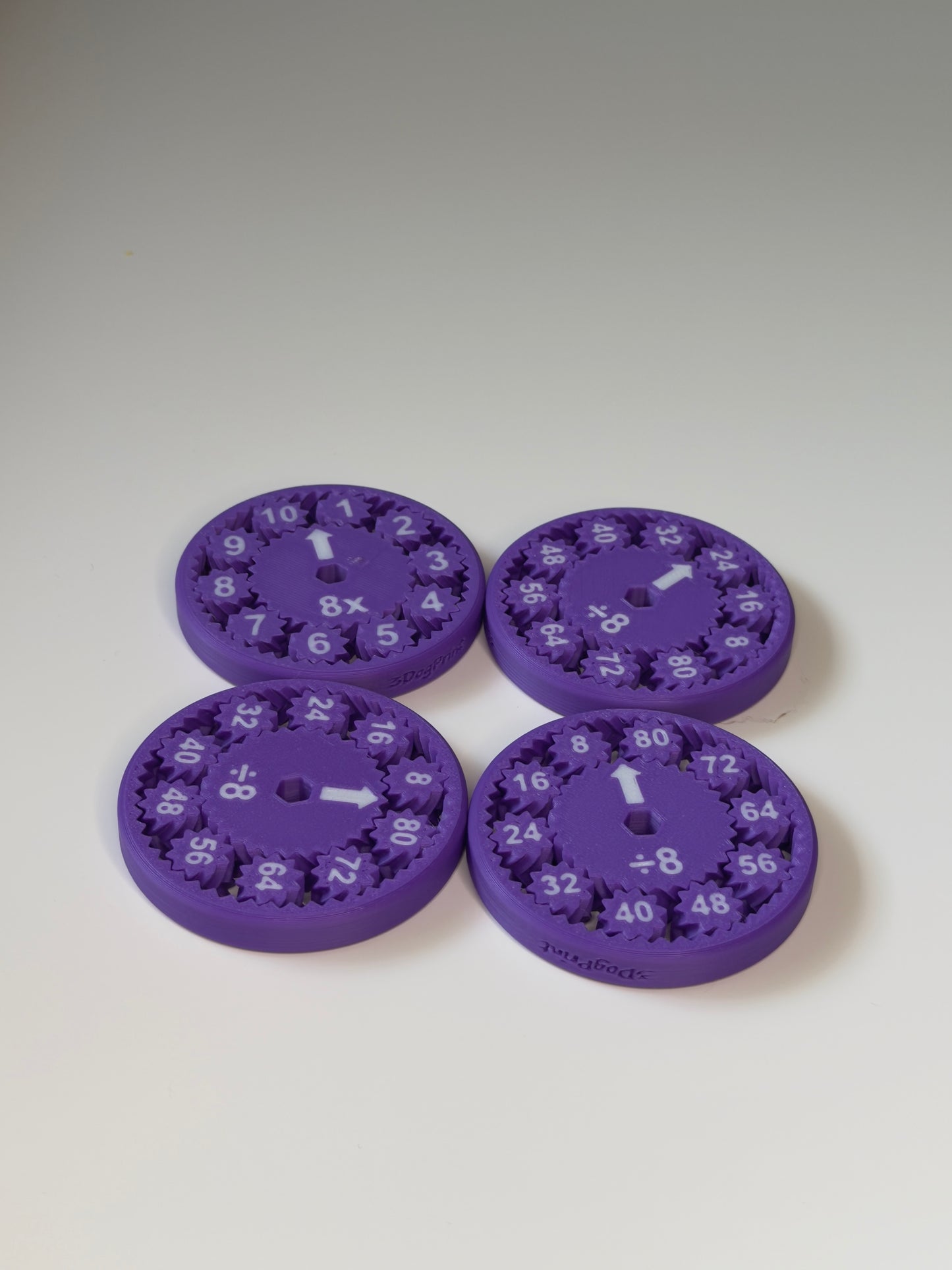 Math Spinner Set – Multiplication & Division (2–9)